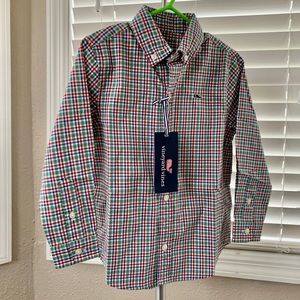 NWT Vineyard Vines Button Down Dress Shirt Size 3T